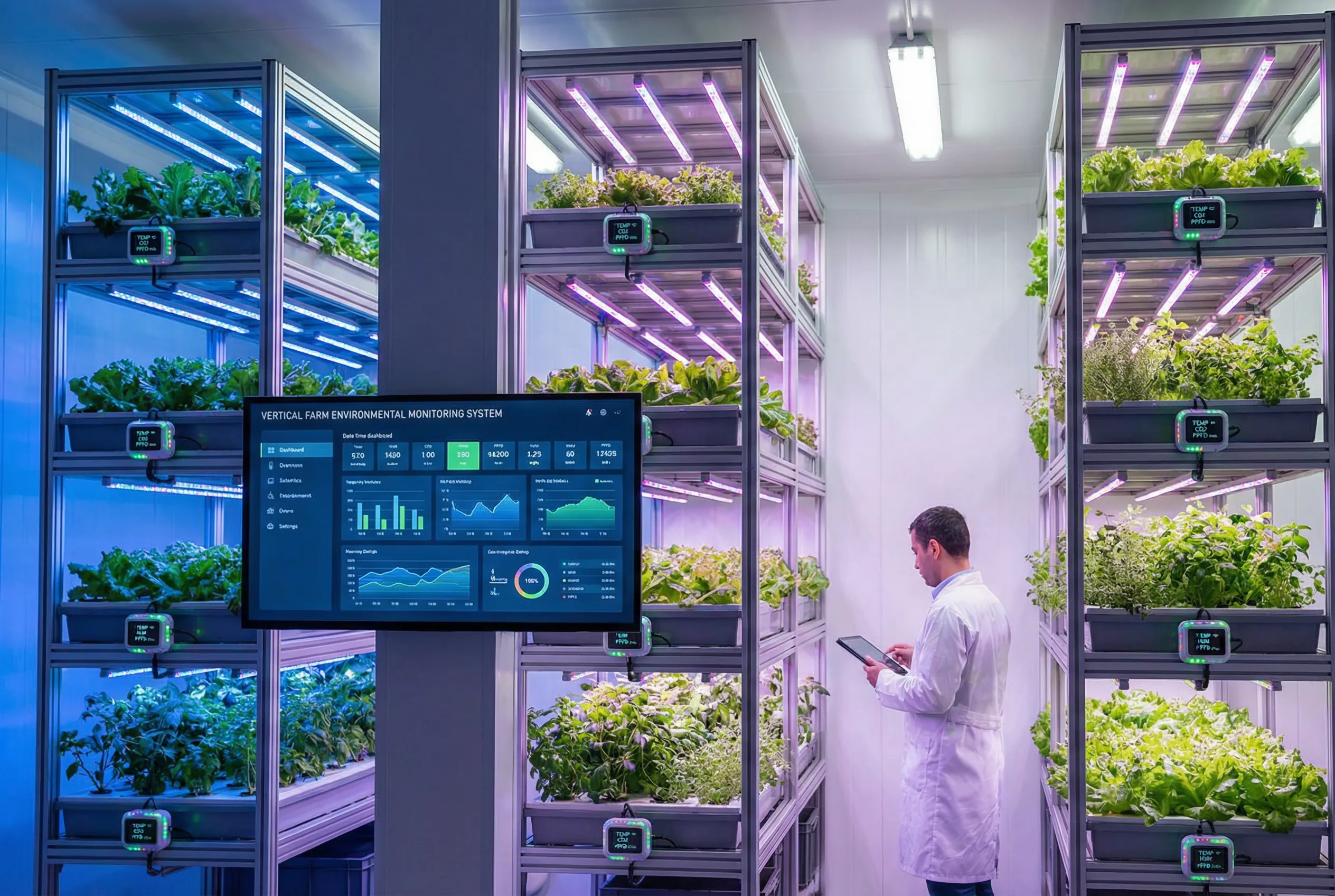 Indoor Vertical Farm Environmental Monitoring